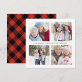 Vier Foto Collage Urlaubskarte Feiertagskarte (Vorne/Hinten)