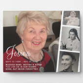 Vier-Foto-Gedenkstätte Fotoplatte (Vorderseite)