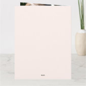 Vier Foto Grünpflanzen Erste Kommunion Blush Dankeskarte (Rückseite)