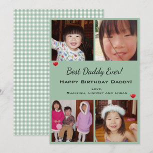 Vier Foto Happy Birthday Best Daddy Ever Card Feiertagskarte