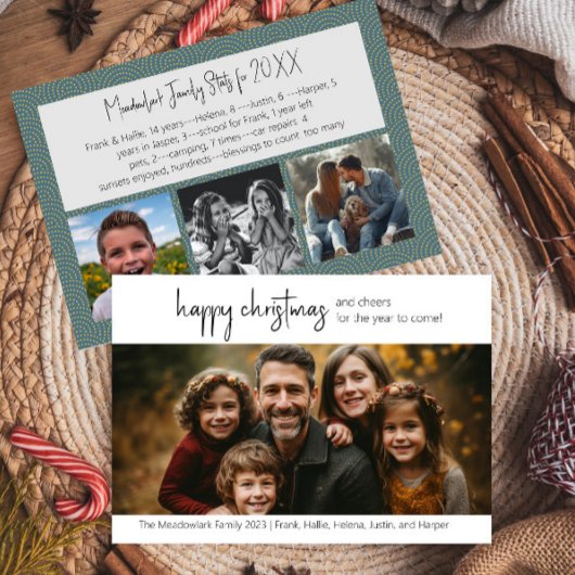 Vier Foto-Karte zum Glück Weihnachten