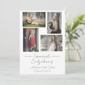 Vier Foto, Klassenparteikarte Karte (Stehend Vorderseite)