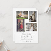 Vier Foto, Klassenparteikarte Karte (Vorderseite/Rückseite Beispiel)