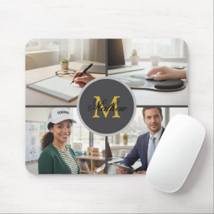 Vier-Foto-Monogramm Personalisierte Mauspad