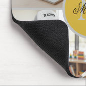 Vier Foto Personalisiertes Monogramm Name Benutzer Mousepad (Ecke)