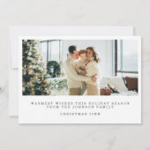 Vier Foto Weihnachtskarte Wünsche Einladung (Rückseite)