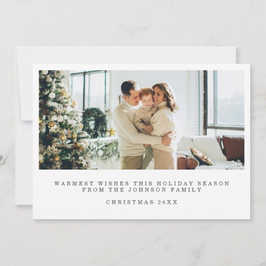 Vier Foto Weihnachtskarte Wünsche Einladung (Rückseite)