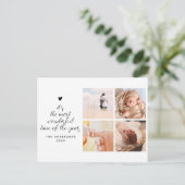 Vier-Foto Weihnachtskollektion Wunderbare Zeit Postkarte (Stehend Vorderseite)