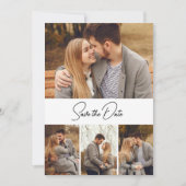 Vier Foto Zweiseitige Hochzeit Save The Date (Vorderseite)