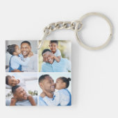 Vier Fotocollage-Schlüsselanhänger Schlüsselanhänger (Rückseite)