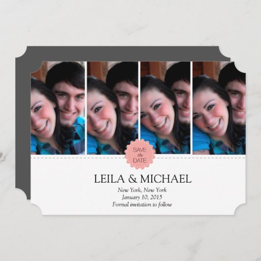 vier Fotogestelle Save The Date (Vorne/Hinten)