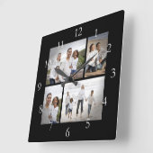 Vier Fotomaterial Keepake Quadratische Wanduhr (Winkel)
