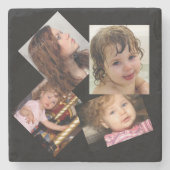 Vier Fotomaterial Steinuntersetzer (Vorderseite)