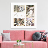 Vier Fotos Collage Liebe Skript weiß Leinwanddruck (Insitu (Wohnzimmer))