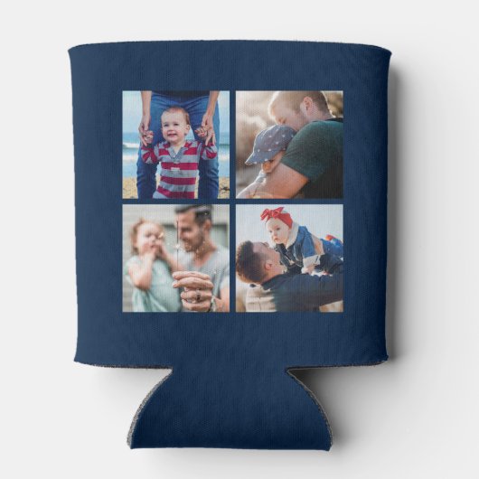 Vier Fotos glücklicher Vater Dosenkühler (Rückseite)