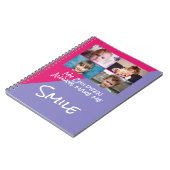 Vier Fotos machen mich lila zum Lächeln Notizblock (Linke Seite)