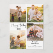 Vier Fotos Minimalistisches Foto Weihnachten Postkarte (Vorderseite)