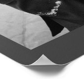 Vier Fotos Schwarz-Weiß-Typografie-Hochzeit Poster (Ecke)