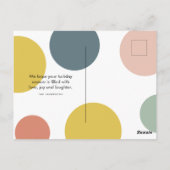 vier Fotos zusammenfassen | Colorful HOHOHO Postkarte (Rückseite)