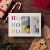 vier Fotos zusammenfassen | Colorful HOHOHO Postkarte