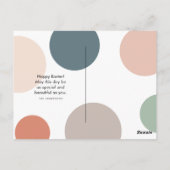 vier Fotos zusammenfassen | Farbenfrohe Ostern Postkarte (Rückseite)