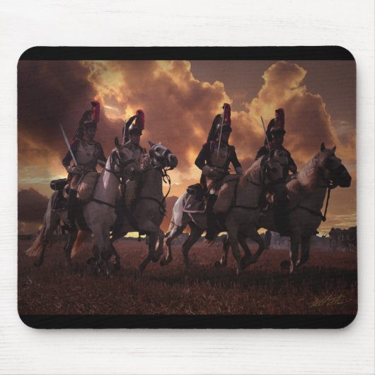 Vier französische Cuirassiers Mousepad (Vorne)