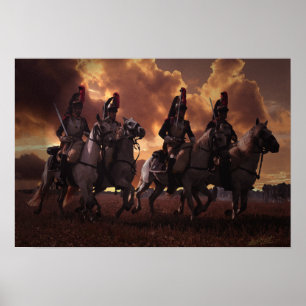 Vier französische Curaissiere Poster