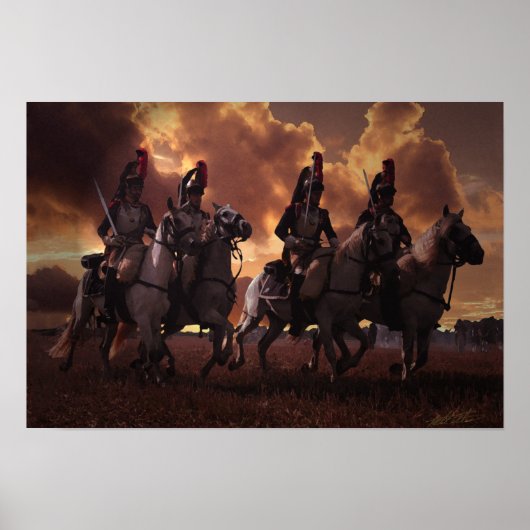 Vier französische Curaissiere Poster (Vorne)