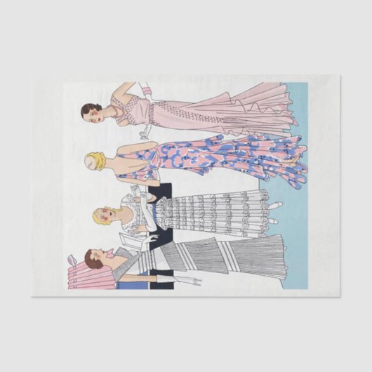 Vier Frauen von Dupouy-Magnin Seidenpapier (Vorderseite)