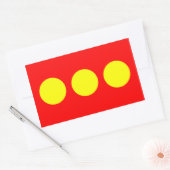 VIER Freetown Christiania Flag Rechteckiger Aufkleber (Umschlag)