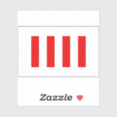 Vier Freiheitsflaggen oder Ehrenflagge der Vereint Aufkleber (Blatt)