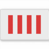 Vier Freiheitsflaggen oder Ehrenflagge der Vereint Aufkleber (Vorderseite)