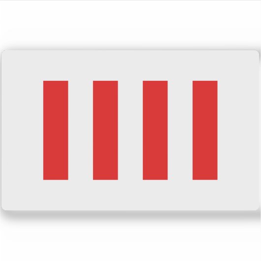 Vier Freiheitsflaggen oder Ehrenflagge der Vereint Aufkleber (Vorderseite)