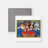 Vier Freunde Magnet (Vorderseite/Rückseite)
