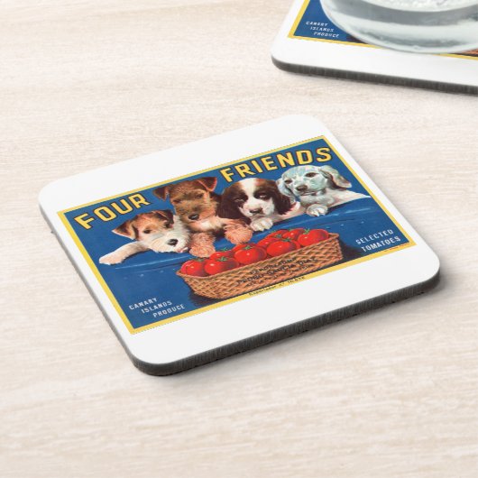 Vier Freunde Untersetzer (Linke Seite)