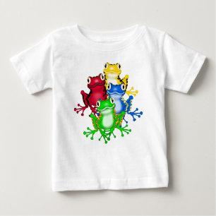 Vier Frosch-T-Shirts und Geschenke Baby T-shirt