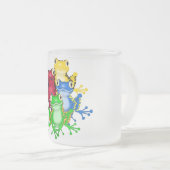 Vier Frosch-T-Shirts und Geschenke Mattglastasse (VorderseiteRechts)