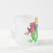 Vier Frosch-T-Shirts und Geschenke Mattglastasse (Vorderseite Links)