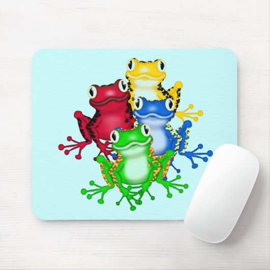 Vier Frosch-T-Shirts und Geschenke Mousepad (Mit Mouse)