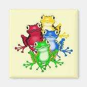 Vier Frösche - Hemden und Geschenke Magnet (Vorne)