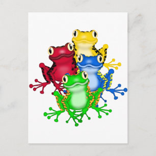 Vier Frösche - Hemden und Geschenke Postkarte