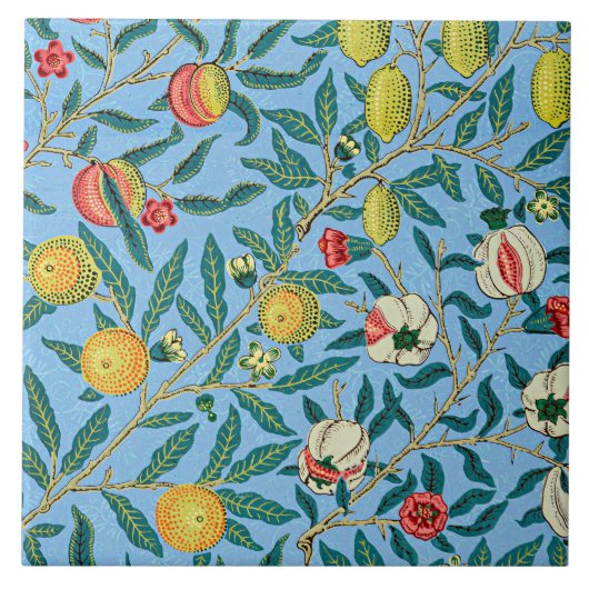 Vier Früchte von William Morris Fliese (Vorderseite)