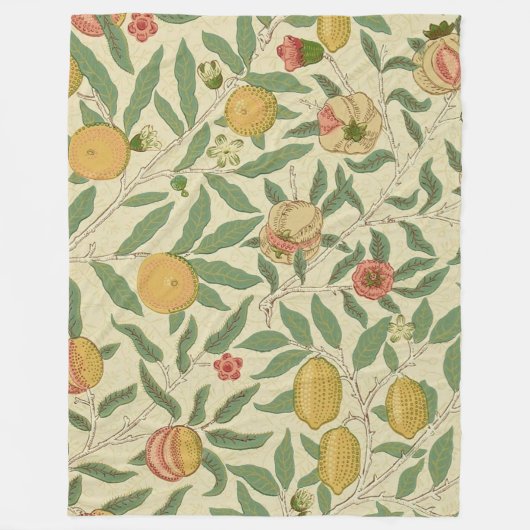 Vier Früchte, William Morris Fleecedecke (Vorderseite)