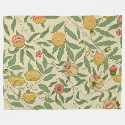 Vier Früchte, William Morris Fleecedecke (Vorderseite (Horizontal))