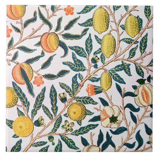 Vier Früchte, William Morris Fliese (Vorderseite)