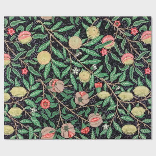 Vier Früchte, William Morris Geschenkpapier (Flach)