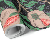 Vier Früchte, William Morris Geschenkpapier (Rolleneckpunkt)