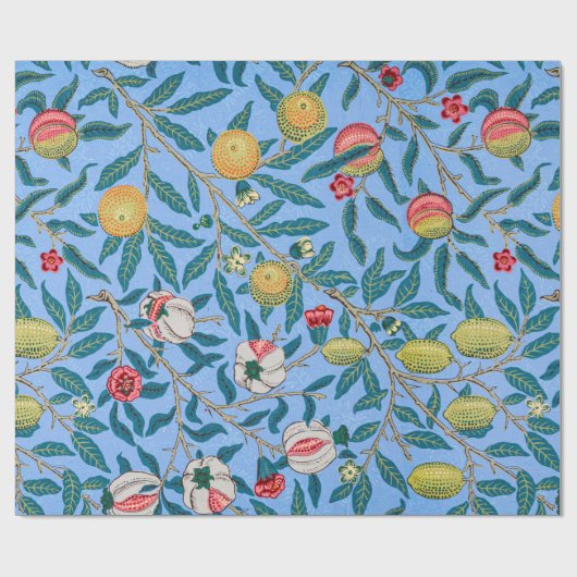 Vier Früchte, William Morris Geschenkpapier (Flach)