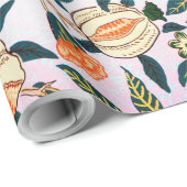 Vier Früchte, William Morris Geschenkpapier (Rolleneckpunkt)