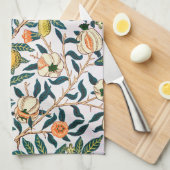 Vier Früchte, William Morris Geschirrtuch (Viertel Falte)